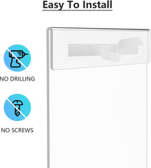 MaxGear Acrylic Wall Sign Holder 8.5x11 with Hook and Loop Strips Double Sided Tape, Clear Plastic Wall Mount Sign Holder Plexiglass Poster Paper Frame for Office, Store, Home, Restaurant, 2 Pack