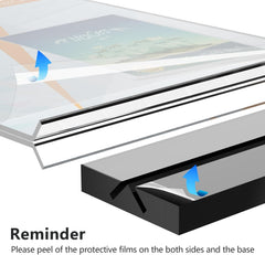 MaxGear Acrylic Sign Holder 8.5x11 Vertical, 2 Pack Double Sided Clear Display Stand, Table Paper Holder, Plastic Menu Flyer Stand, Plastic Sign Frame for Stores, Restaurants, Hotels, Office