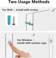 MaxGear Acrylic Sign Holder 8.5x11" with Suction Cup and Screws for Windows and Walls, Clear Plastic Window Glass Door Wall Mount Sign Holder Picture Frame for Flyer Poster Document Paper, 6 Pack