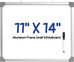 MaxGear Small White Board Aluminum Frame, 11"x14" Double-Sided Dry Erase Board, Mini Writing Board Dry Erase, Small Whiteboard Portable for Hanging on The Wall for School Home Office