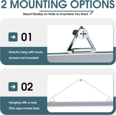 MaxGear Small White Board Aluminum Frame, 11"x14" Double-Sided Dry Erase Board, Mini Writing Board Dry Erase, Small Whiteboard Portable for Hanging on The Wall for School Home Office