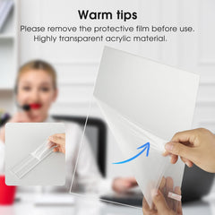 MaxGear Acrylic Sign Holder 8.5 X 11 Inches 2 Pack, Double Sided Plastic Display Stands Table Top Acrylic Frame, Clear Paper Holder Menu Flyer Stand for Stores, Restaurants, Hotels, Office