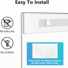 MaxGear Acrylic Sign Holder 8.5x11 with Double-Sided Tape, 3 Pack Clear Plastic Door Wall Mount Sign Holder, Document Flyer Poster Paper Acrylic Wall Frame for Office, Home, Store, Restaurant