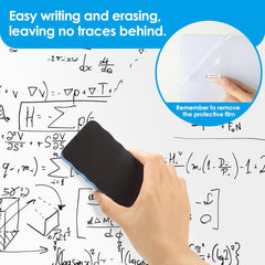 MaxGear 48" x 36" White Board Sticker on Wall, Magnetic Dry Erase Board, Easy to Write and Clean Magnetic Board for Kids, Office, Home, with Marker, Eraser