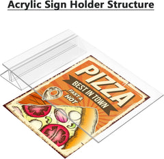 MaxGear 8.5 X 11 Acrylic Sign Holder 6pack, Clear Display Stand Plastic Paper Stand, Double Sided Picture Holder for Table, Vertical Menu Flyer Display for Stores, Restaurants, Hotels, Office