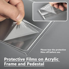 MaxGear 8.5 X 11 Acrylic Sign Holder Horizontal 2Pack, Double Sided Display Stand, Clear Table Sign Flyer Menu Holders, Plastic Paper Stand Picture Frame for Office, Store, Restaurant