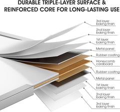 MaxGear Whiteboard Calendar for Wall, 16"x12" Monthly Whiteboard, Silver Aluminum Alloy Framed Small Dry Erase Board with Handle, for Students - Planning, Drawing, Memo, to Do List