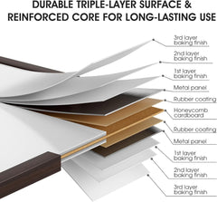 MaxGear Small White Board 11"x14" Double-Sided Dry Erase Board for Wall Magnetic Hanging Whiteboard Vintage Wooden Framed for School Room Office