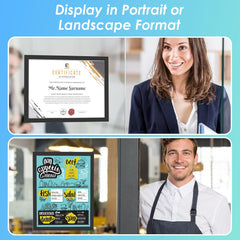 MaxGear Wall Mount Sign Holder 8.5 x 11, Self Adhesive Magnetic Display Picture Frames with Strong Magentic Border and Clear PVC, Document Poster Paper Wall Sign Holder for Home Office Store, 24 Pack