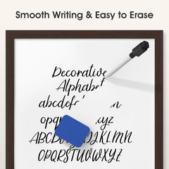 MaxGear Small White Board 11"x14" Double-Sided Dry Erase Board for Wall Magnetic Hanging Whiteboard Vintage Wooden Framed for School Room Office