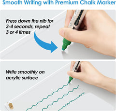 MaxGear Acrylic Dry Erase Board, 18''x24'' Clear White Board for Wall, Non Magnetic Floating White Board for Wall with Marker Holder, Markers and Eraser, for Office, School, Restuarant