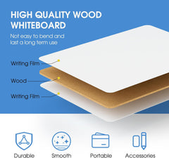 MaxGear Small White Board 12 Pack Dry Erase Boards, 9''x 12'' Mini Whiteboard Double Sided Portable Whiteboards for Students and Teachers School Supplies Lapboards Including 12 Markers and 12 Erasers