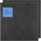 MaxGear Cork Boards for Walls 2 Pack Dark Gray Felt Wall Tiles, 11.8" × 11.8" Dartboard Wall Protector Cork Board for Office Pin Board Tack Board Cork Board
