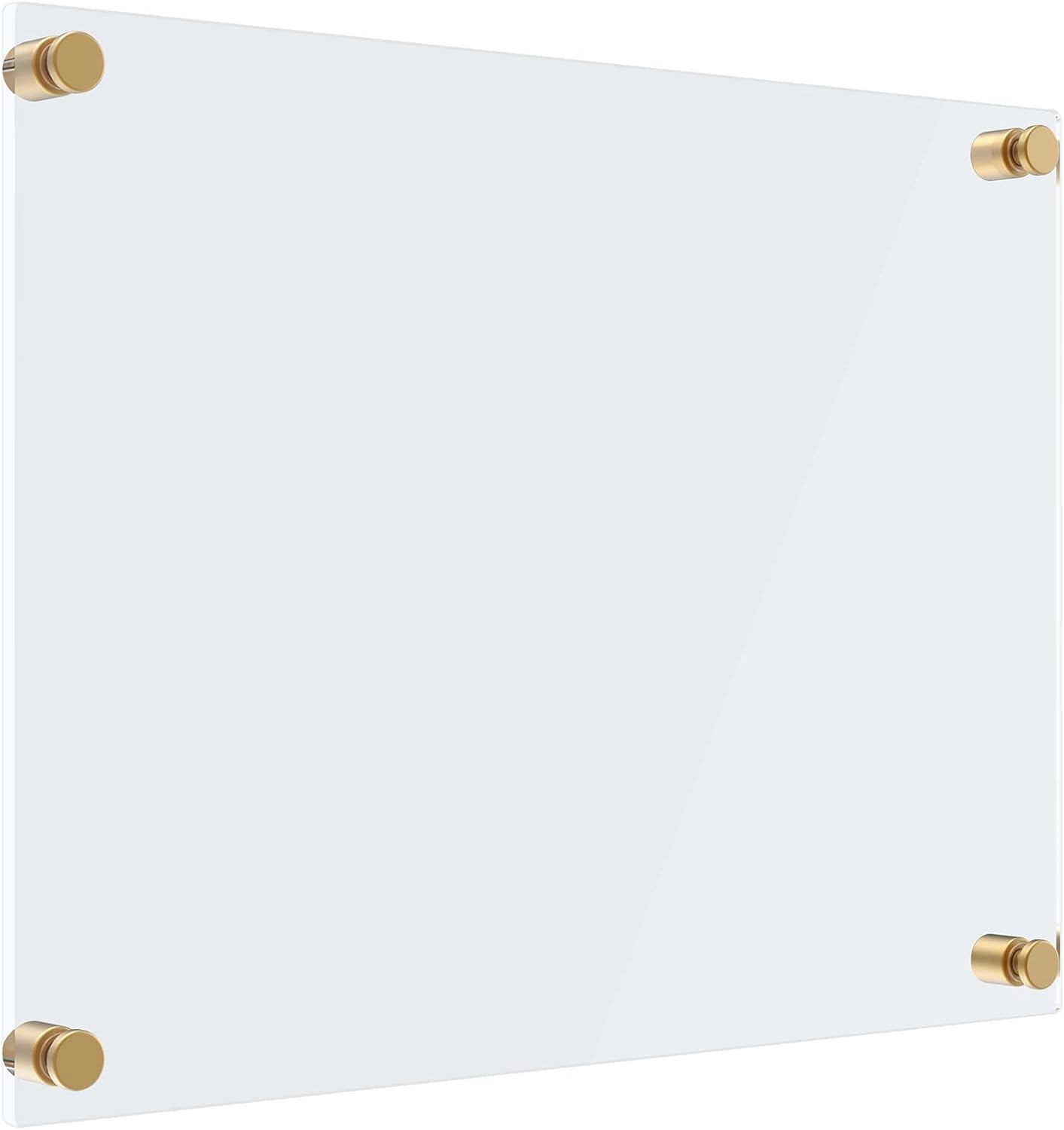 MaxGear Acrylic Dry Erase Board, 18''x24'' Clear White Board for Wall, Non Magnetic Floating White Board for Wall with Marker Holder, Markers and Eraser, for Office, School, Restuarant