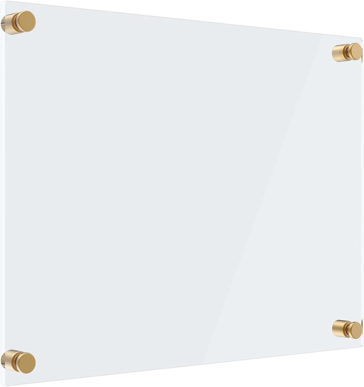 MaxGear Acrylic Dry Erase Board, 18''x24'' Clear White Board for Wall, Non Magnetic Floating White Board for Wall with Marker Holder, Markers and Eraser, for Office, School, Restuarant