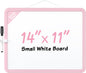 MaxGear Small White Board for Wall, 14"x 11" Mini Double-Sided Magnetic Hanging Dry Erase Board with a Black Marker, Portable Whiteboard for Planning, Drawing, Memo, to Do List, Purple Frame