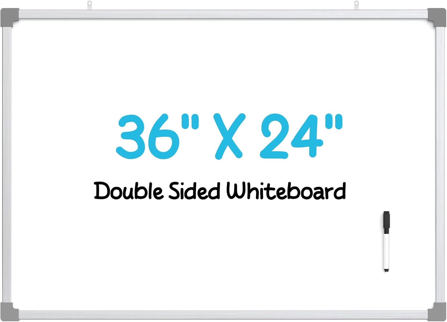 MaxGear Double-Sided Dry Erase Board for Wall, 16"x12" Hanging Whiteboard, Small Dry Erase White Board with 3 Markers&4 Magnets, Portable Whiteboard for Students - Planning, Drawing, Memo, to Do List