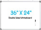 MaxGear Double-Sided Dry Erase Board for Wall, 16"x12" Hanging Whiteboard, Small Dry Erase White Board with 3 Markers&4 Magnets, Portable Whiteboard for Students - Planning, Drawing, Memo, to Do List