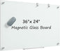 MaxGear Magnetic Glass Dry Erase White Board 60" x 40", Wall Mounted Glass Dry Erase Board, Large Frameless Whiteboard with 1 Eraser, 3 Markers and 6 Magnets for Office, School, Home