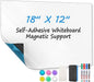 MaxGear 16"x24" Magnetic Dry Erase Whiteboard Sticker, Self Adhesive Whiteboard for Wall, Perfect for Meal Planning, Classroom and Office Tasks, Include Markers, Eraser, Magnets