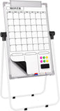 MaxGear Easel Whiteboard Dry Erase Board with Stand 36" x 24" Magnetic Portable White Boards Large Double Sided White Board with Stand Height Adjustable for Flip Chart Home Office School
