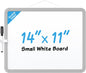 MaxGear Small White Board for Wall, 14"x 11" Mini Double-Sided Magnetic Hanging Dry Erase Board with a Black Marker, Portable Whiteboard for Planning, Drawing, Memo, to Do List, Purple Frame