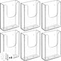 MaxGear Brochure Holder 4x9 inch Acrylic Literature Display Stand Clear Plastic Flyer Holder Wall Mount or Countertop Use for Pamphlets, Booklets, 3 Pack