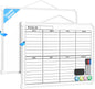 MaxGear Monthly Calendar Dry Erase Board for Wall, 16"x12" Small Hanging Double-Sided White Board, Portable Whiteboard for Planning, Drawing, Memo, to Do List, School, Home, Kitchen, Office