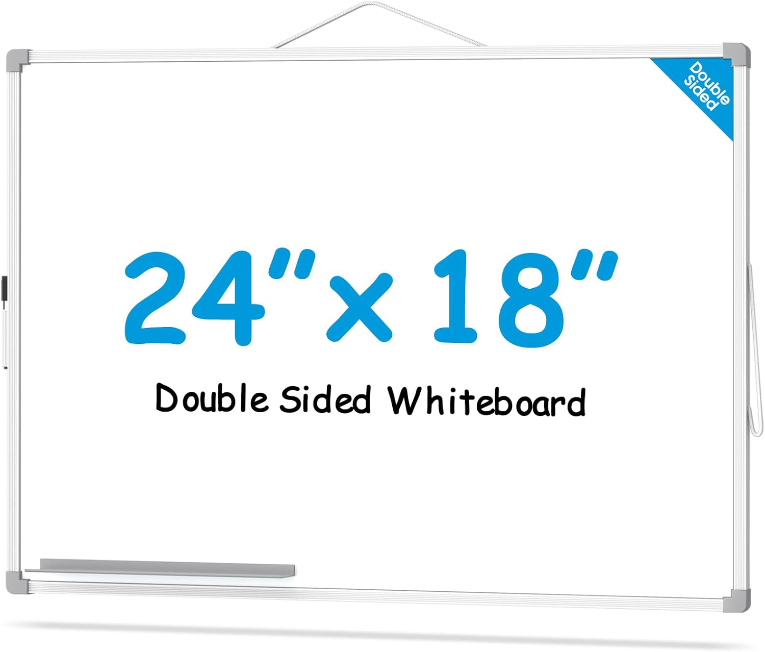 MaxGear Small Dry Erase Board, 14"x11" Double Sided Hanging Whiteboard for Wall, Mini White Board with a Black Dry Erase Marker, Portable Whiteboard for Planning Learning Writing Drawing Memo