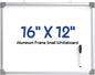 MaxGear Small White Board Aluminum Frame, 11"x14" Double-Sided Dry Erase Board, Mini Writing Board Dry Erase, Small Whiteboard Portable for Hanging on The Wall for School Home Office