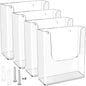 MaxGear Brochure Holder 8.5x11 inch Acrylic Literature Display Stand Clear Plastic Flyer Holder Wall Mount or Countertop Use for Pamphlets, Booklets, 4 Pack