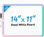 MaxGear Small White Board for Wall, 14"x 11" Mini Double-Sided Magnetic Hanging Dry Erase Board with a Black Marker, Portable Whiteboard for Planning, Drawing, Memo, to Do List, Purple Frame