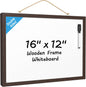 MaxGear Small White Board 11"x14" Double-Sided Dry Erase Board for Wall Magnetic Hanging Whiteboard Vintage Wooden Framed for School Room Office
