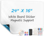 MaxGear Large White Board 72“x48” with Self-Adhesive Backing, Big Dry Erase Board for Wall, Whiteboard Sticker Wallpaper with 4 Markers, 1 Holder, 1 Eraser, 4 Magnets, and 3 Tapes, 6' x 4'