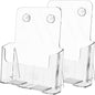 MaxGear Clear Acrylic Brochure Holder 8.5x11 Inch - Desk/Wall Mount, 2-Pack