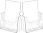 MaxGear Acrylic Brochure Holder 6 x 9 Inches, Clear Plastic Countertop Literature Holders, Bi-fold Flyer Display Stand for Pamphlets, Booklets, Magazines, Menus, Multi Purpose Organizer, 2 Pack