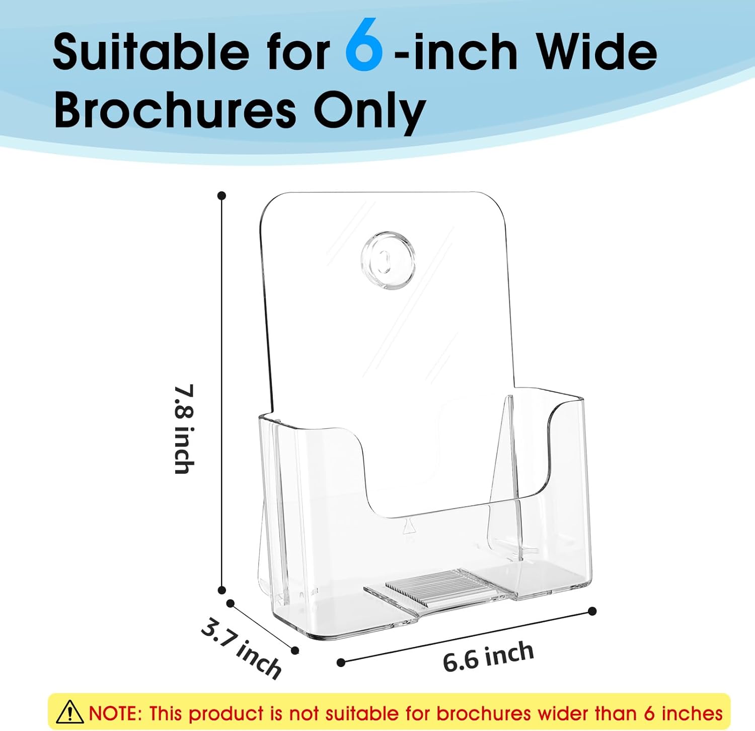 MaxGear Clear Acrylic Brochure Holder 8.5x11 Inch - Desk/Wall Mount, 2-Pack