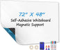 MaxGear Large White Board 72“x48” with Self-Adhesive Backing, Big Dry Erase Board for Wall, Whiteboard Sticker Wallpaper with 4 Markers, 1 Holder, 1 Eraser, 4 Magnets, and 3 Tapes, 6' x 4'