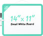 MaxGear Small White Board for Wall, 14"x 11" Mini Double-Sided Magnetic Hanging Dry Erase Board with a Black Marker, Portable Whiteboard for Planning, Drawing, Memo, to Do List, Purple Frame