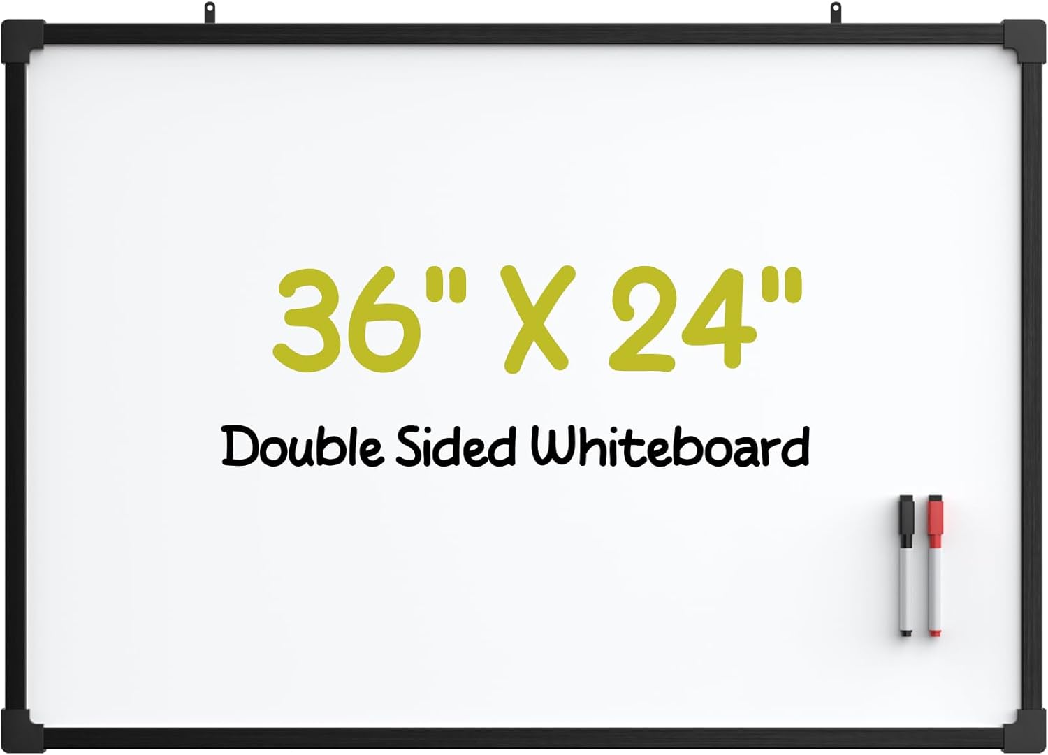 MaxGear Double-Sided Dry Erase Board for Wall, 16"x12" Hanging Whiteboard, Small Dry Erase White Board with 3 Markers&4 Magnets, Portable Whiteboard for Students - Planning, Drawing, Memo, to Do List