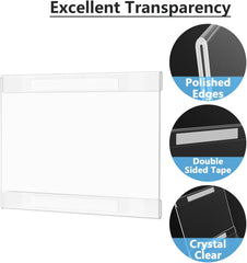 MaxGear Acrylic Sign Holder 8.5x11 with Double-Sided Tape, 3 Pack Clear Plastic Door Wall Mount Sign Holder, Document Flyer Poster Paper Acrylic Wall Frame for Office, Home, Store, Restaurant