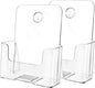MaxGear Clear Acrylic Brochure Holder 8.5x11 Inch - Desk/Wall Mount, 2-Pack