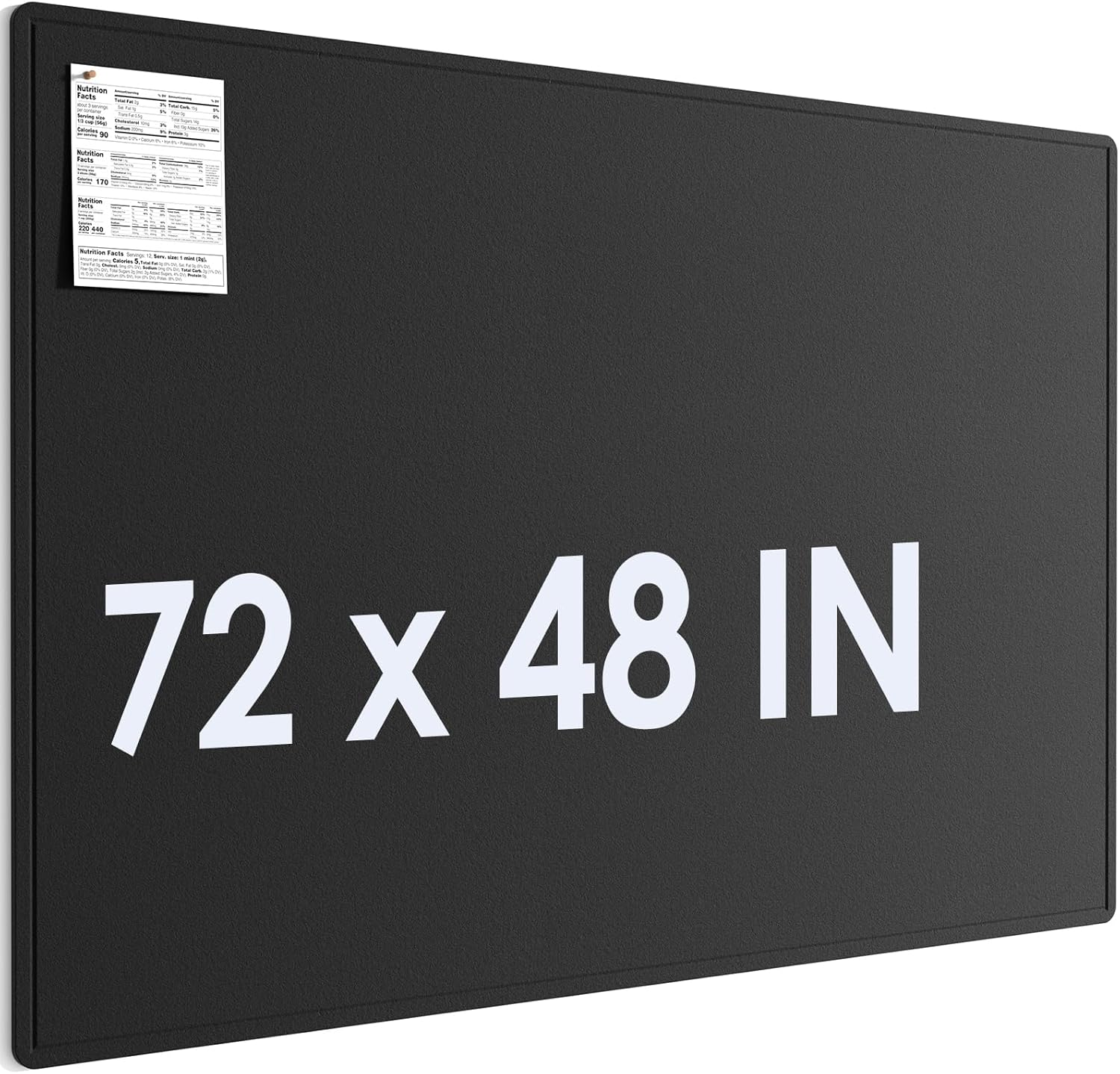 MaxGear Extra Large Bulletin Board 72" x 48", Foldable Felt Board Vision Board Supplies, Cork Board for Office, Home, School, Small Pin Boards for Walls Decorative Display Board Dark Blue