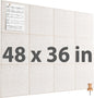 MaxGear Large Cork Board for Wall 47" x 35" Black Bulletin Board, 12 Pack Felt Wall Tiles with Pushpins, Cork Boards for Office Pin Board Tack Board for Photo Meno Decor