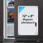 MaxGear Small Magnetic Dry Erase Board for Refrigerator, 12" x 8" Fridge White Board for Kitchen, Include 1 Marker, Portable Mini Whiteboard Organizer and Planner for Memo, Drawing, to Do List