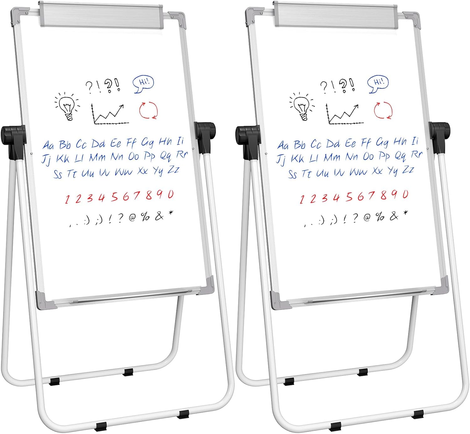 MaxGear Easel Whiteboard Dry Erase Board with Stand 36" x 24" Magnetic Portable White Boards Large Double Sided White Board with Stand Height Adjustable for Flip Chart Home Office School