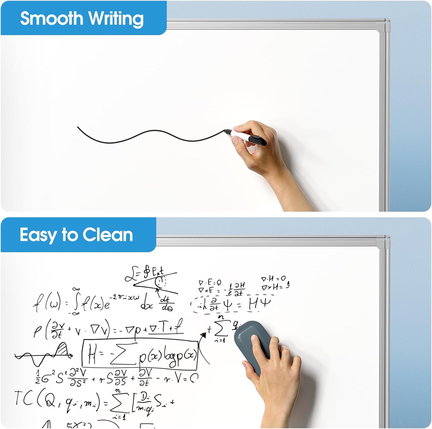 MaxGear Large Rolling Whiteboard on Wheels, 72" x 40" Big Mobile White Board, Double Sided Dry Erase Board with Aluminium Frame and Magnetic Surface for Office, School