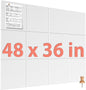 MaxGear Large Cork Board for Wall 47" x 35" Black Bulletin Board, 12 Pack Felt Wall Tiles with Pushpins, Cork Boards for Office Pin Board Tack Board for Photo Meno Decor