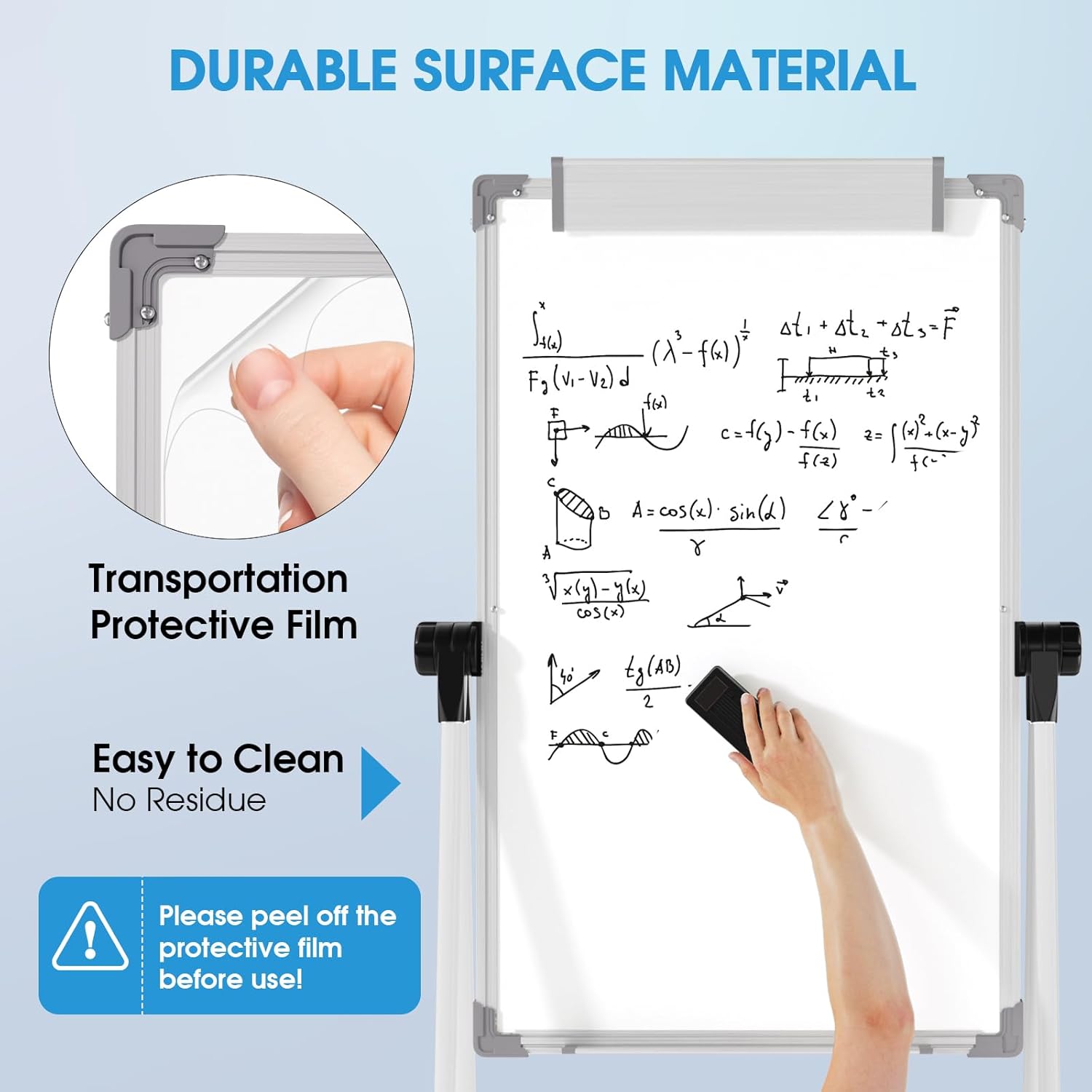 MaxGear Easel Whiteboard Dry Erase Board with Stand 36" x 24" Magnetic Portable White Boards Large Double Sided White Board with Stand Height Adjustable for Flip Chart Home Office School