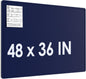 MaxGear Extra Large Bulletin Board 72" x 48", Foldable Felt Board Vision Board Supplies, Cork Board for Office, Home, School, Small Pin Boards for Walls Decorative Display Board Dark Blue